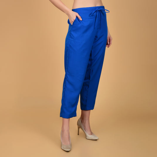 Honeylane's Azure Bloom Kurta with free pair of coordinating trousers