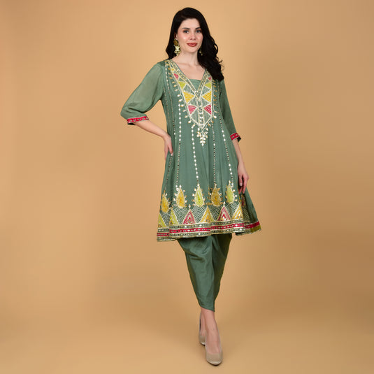 Honeylane's Green Patiala Suit