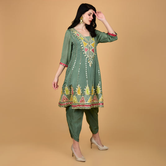 Honeylane's Green Patiala Suit