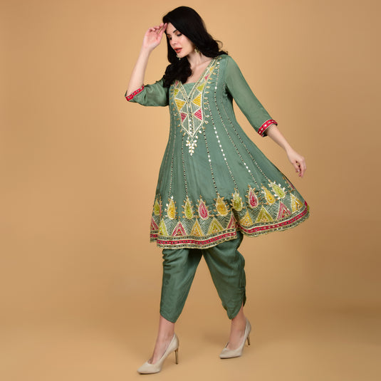 Honeylane's Green Patiala Suit