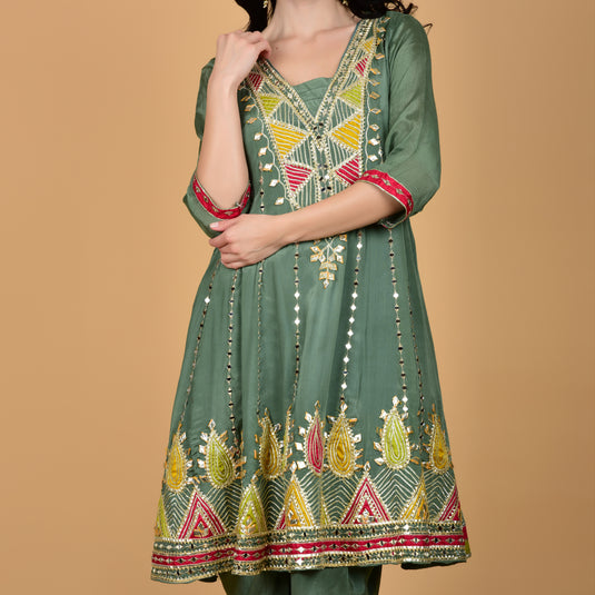 Honeylane's Green Patiala Suit