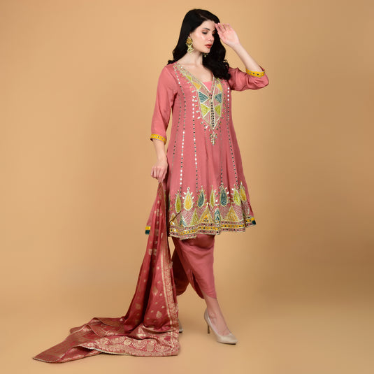 Honeylane's Pink Patiala Suit