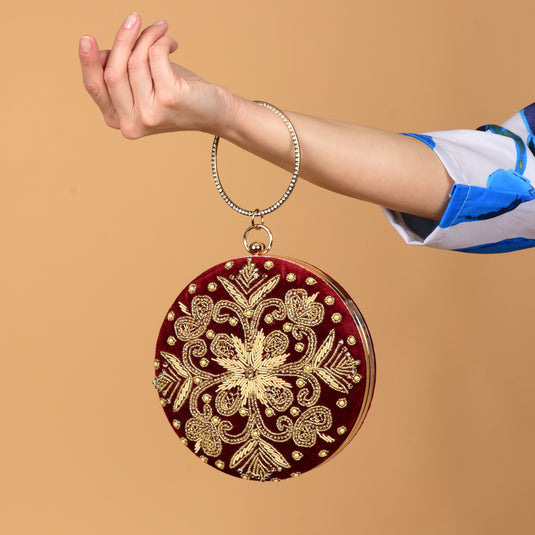 Honeylane's Red Round clutch