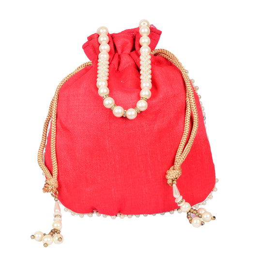 traditional potli bag pearl potli bag